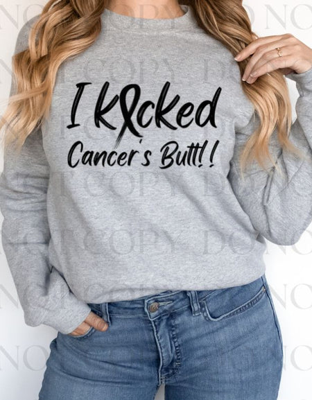 I Knocked Cancer Butt! Screen Print - Print My Images