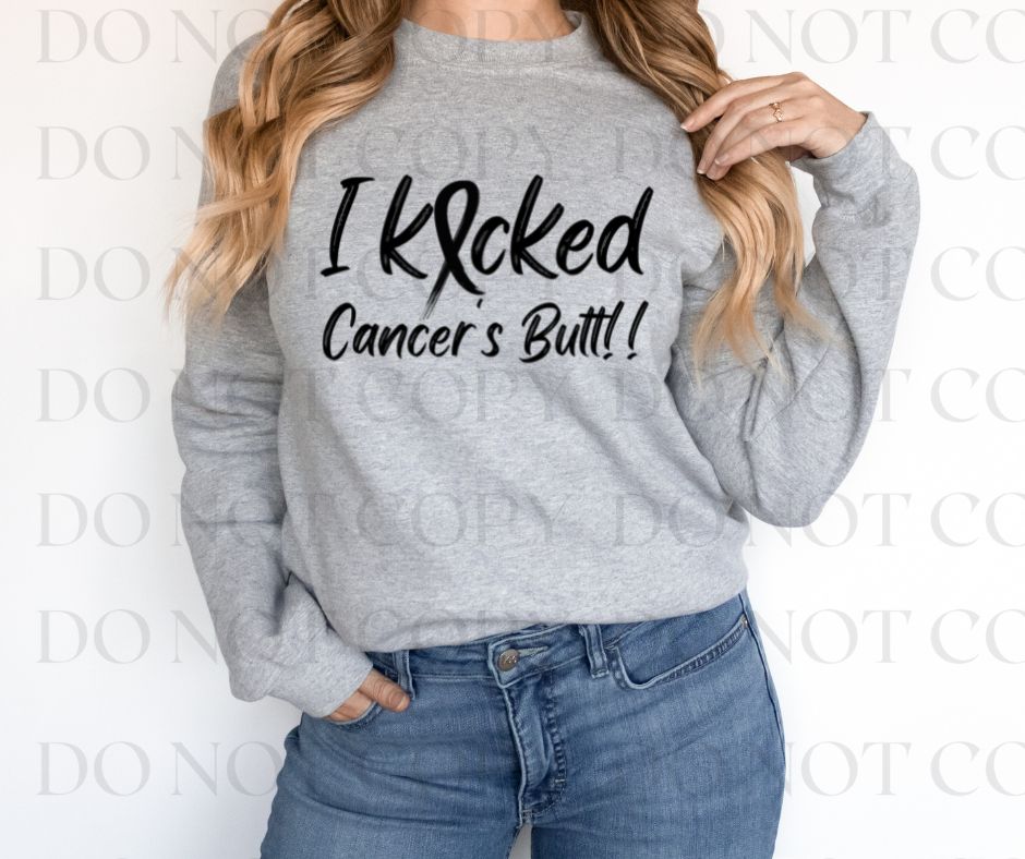 I Knocked Cancer Butt! Screen Print - Print My Images