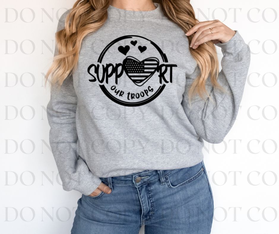 Support Our Troops Screen Print Transfer - Print My Images