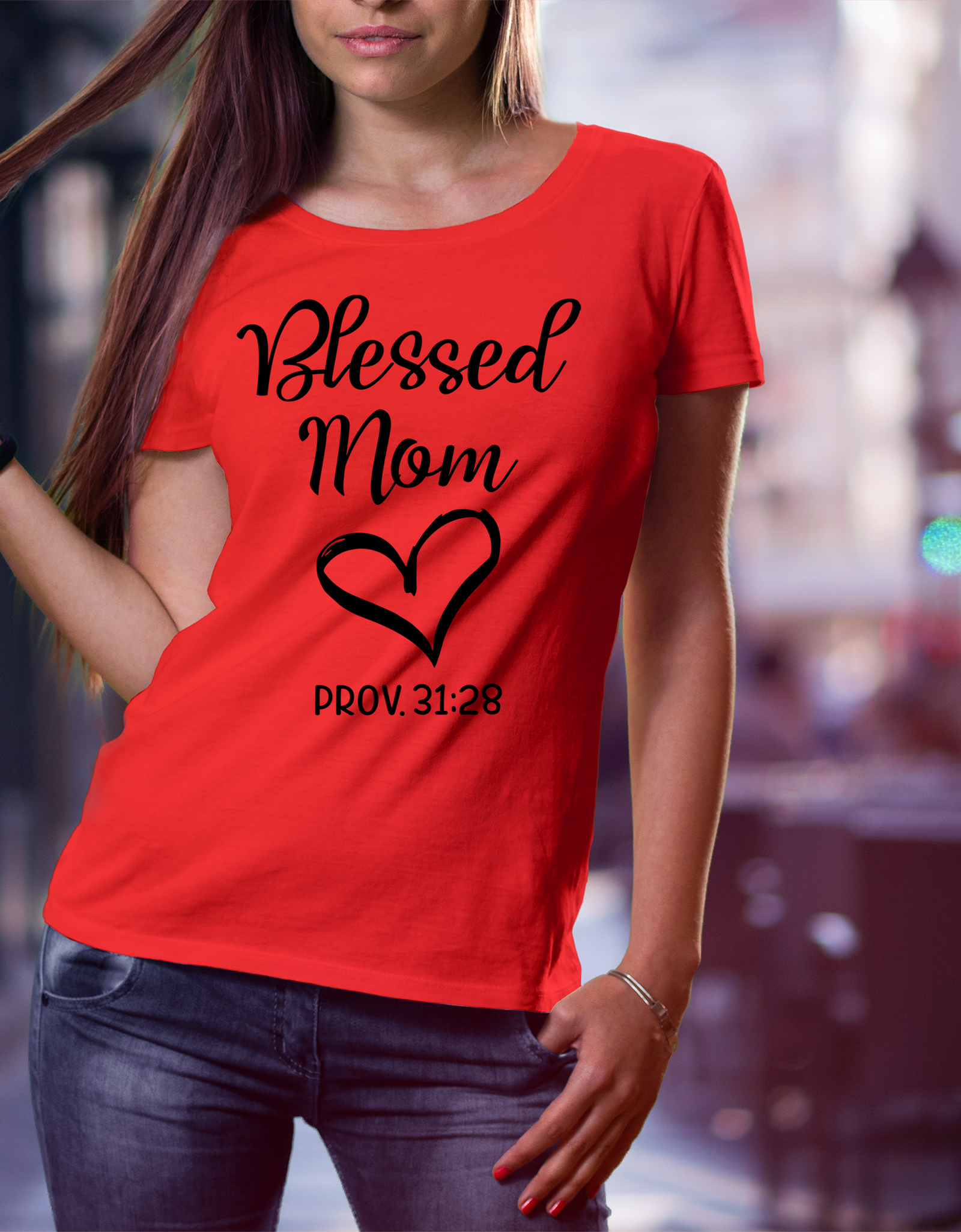 Blessed Mom T-Shirt - Print My Images