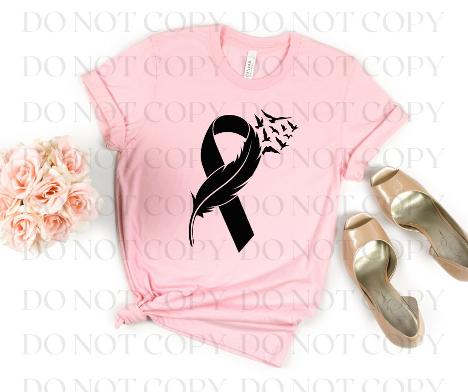 Feather Ribbon Screen Print Transfer - Print My Images