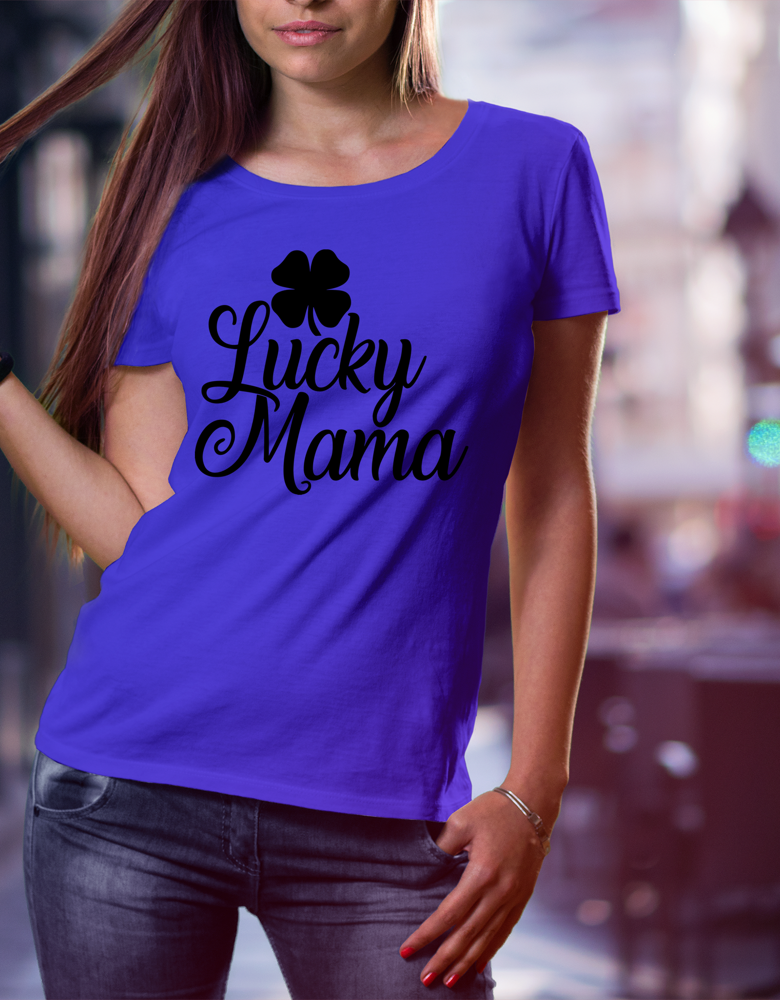Lucky Mom T-Shirt - Print My Images