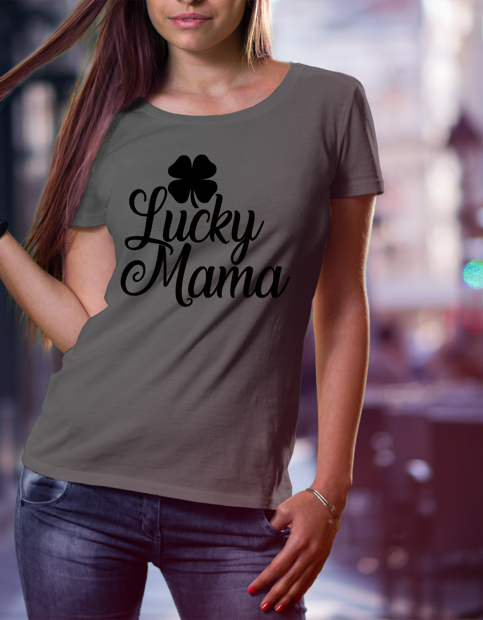 Lucky Mom T-Shirt - Print My Images