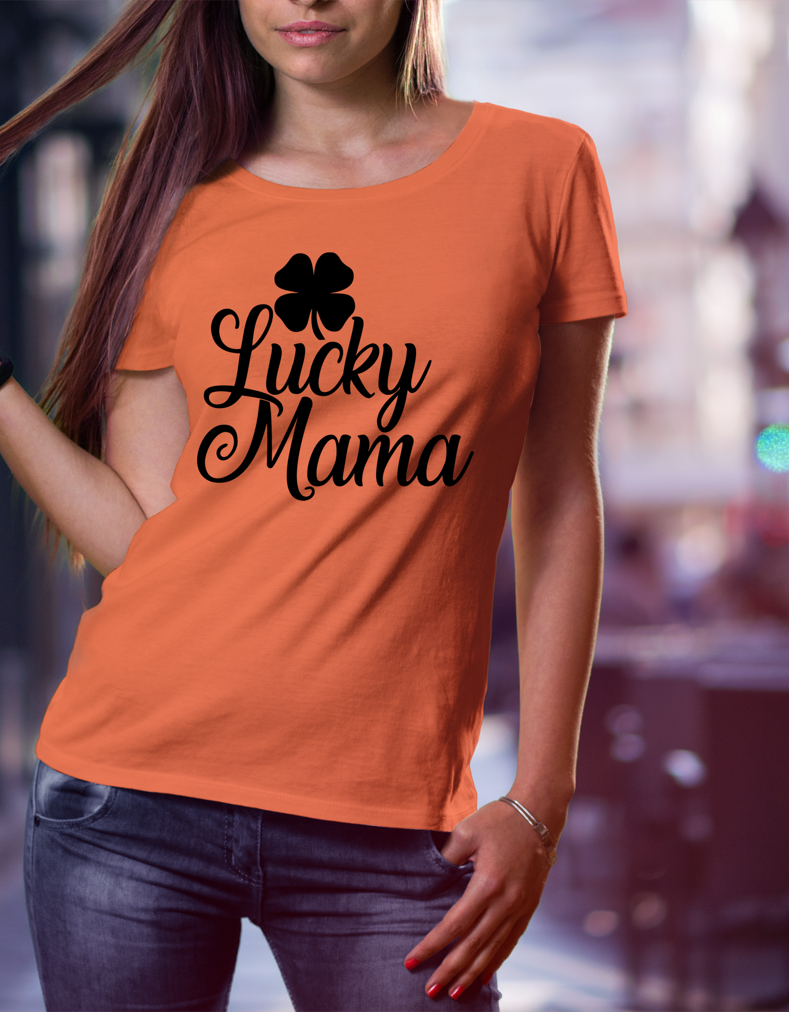 Lucky Mom T-Shirt - Print My Images