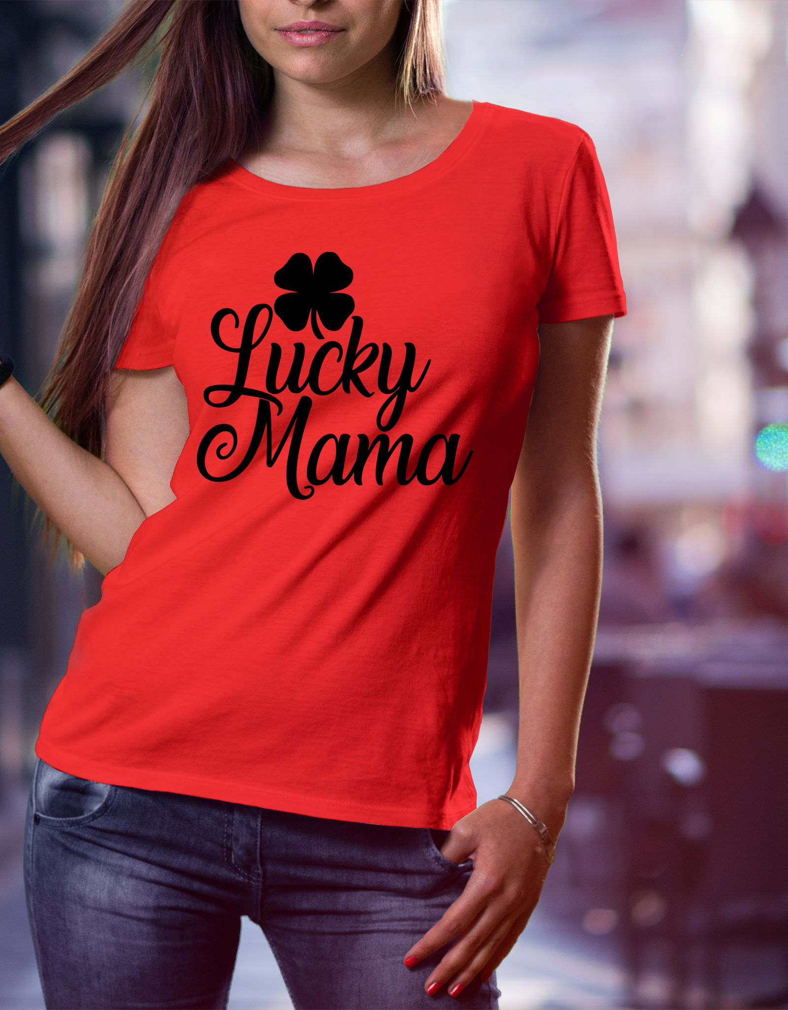Lucky Mom T-Shirt - Print My Images