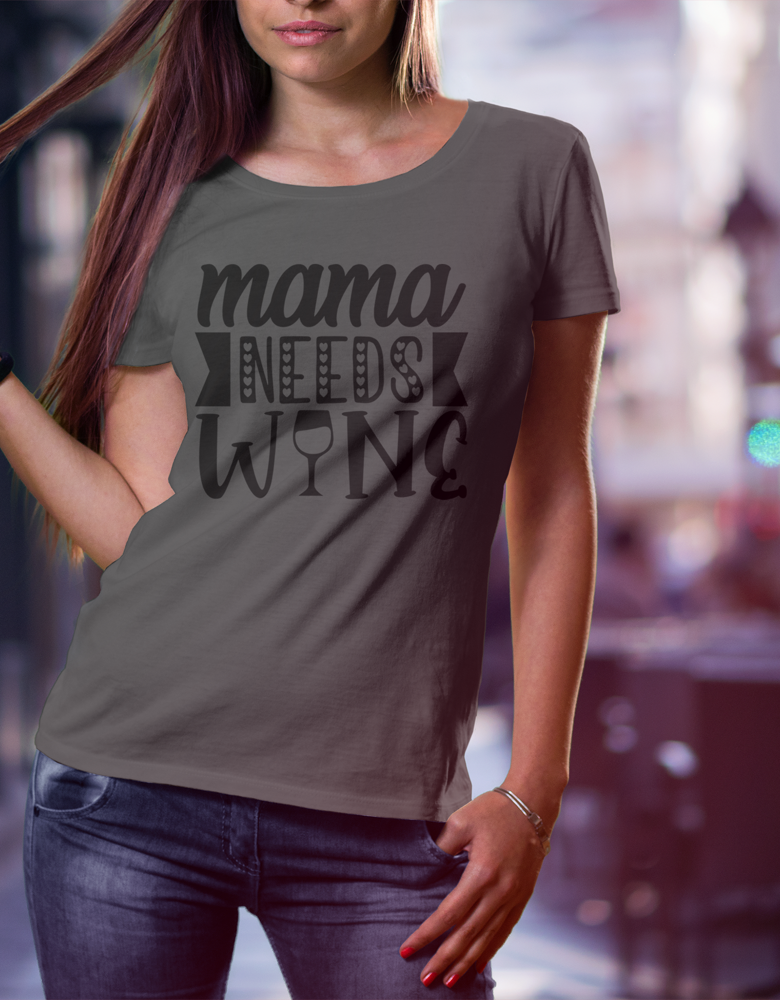 Mama Needs Wine T-Shirt - Print My Images