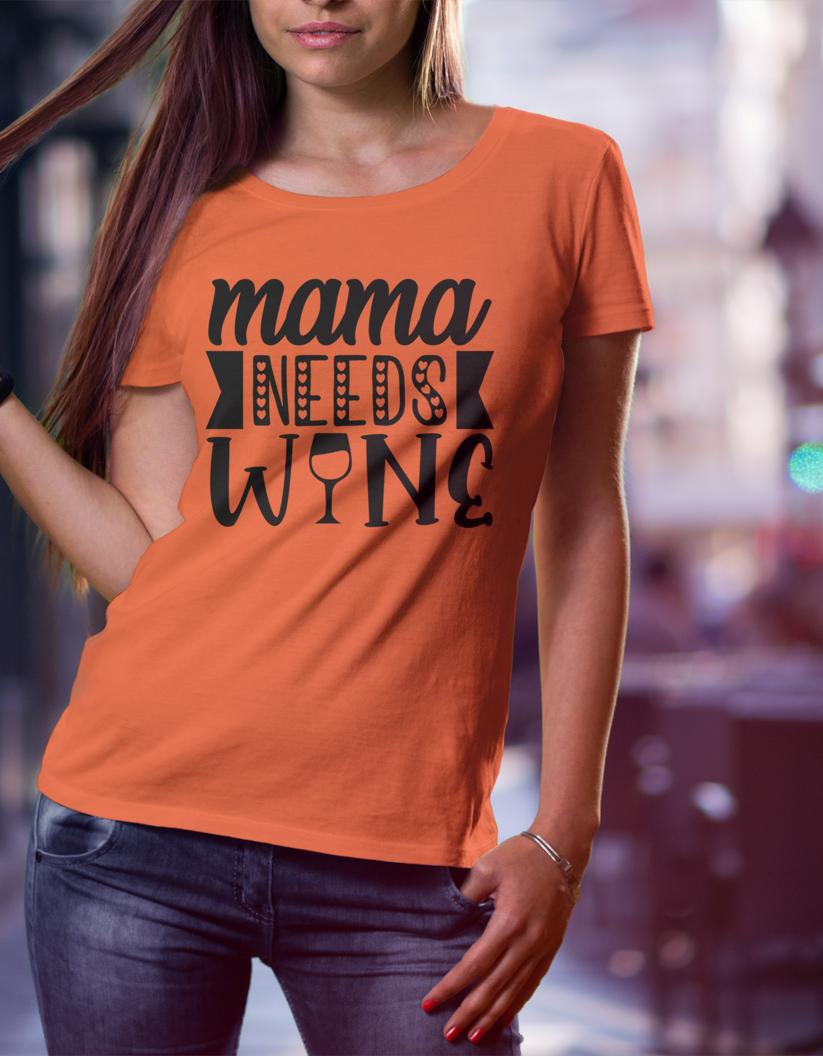 Mama Needs Wine T-Shirt - Print My Images