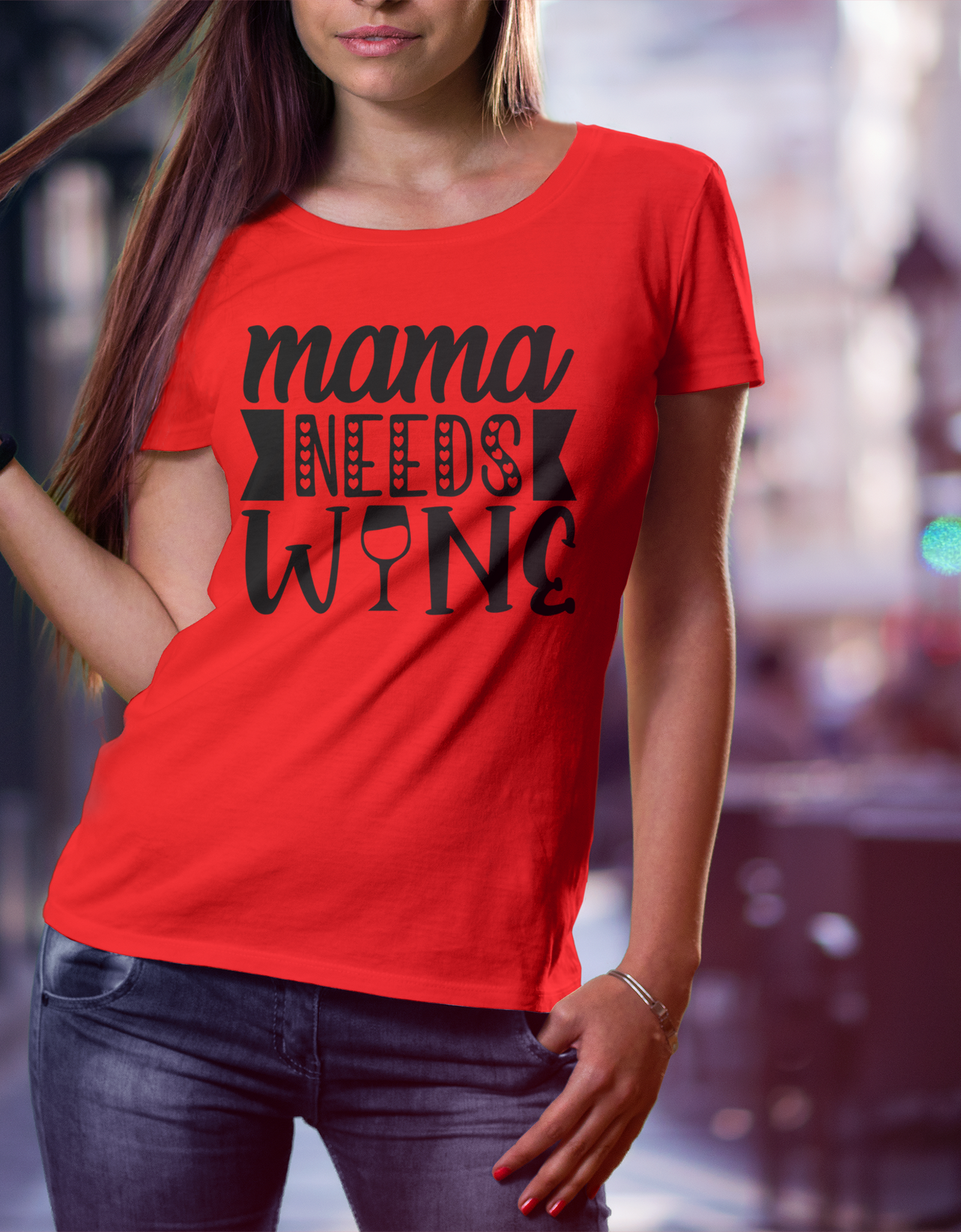 Mama Needs Wine T-Shirt - Print My Images