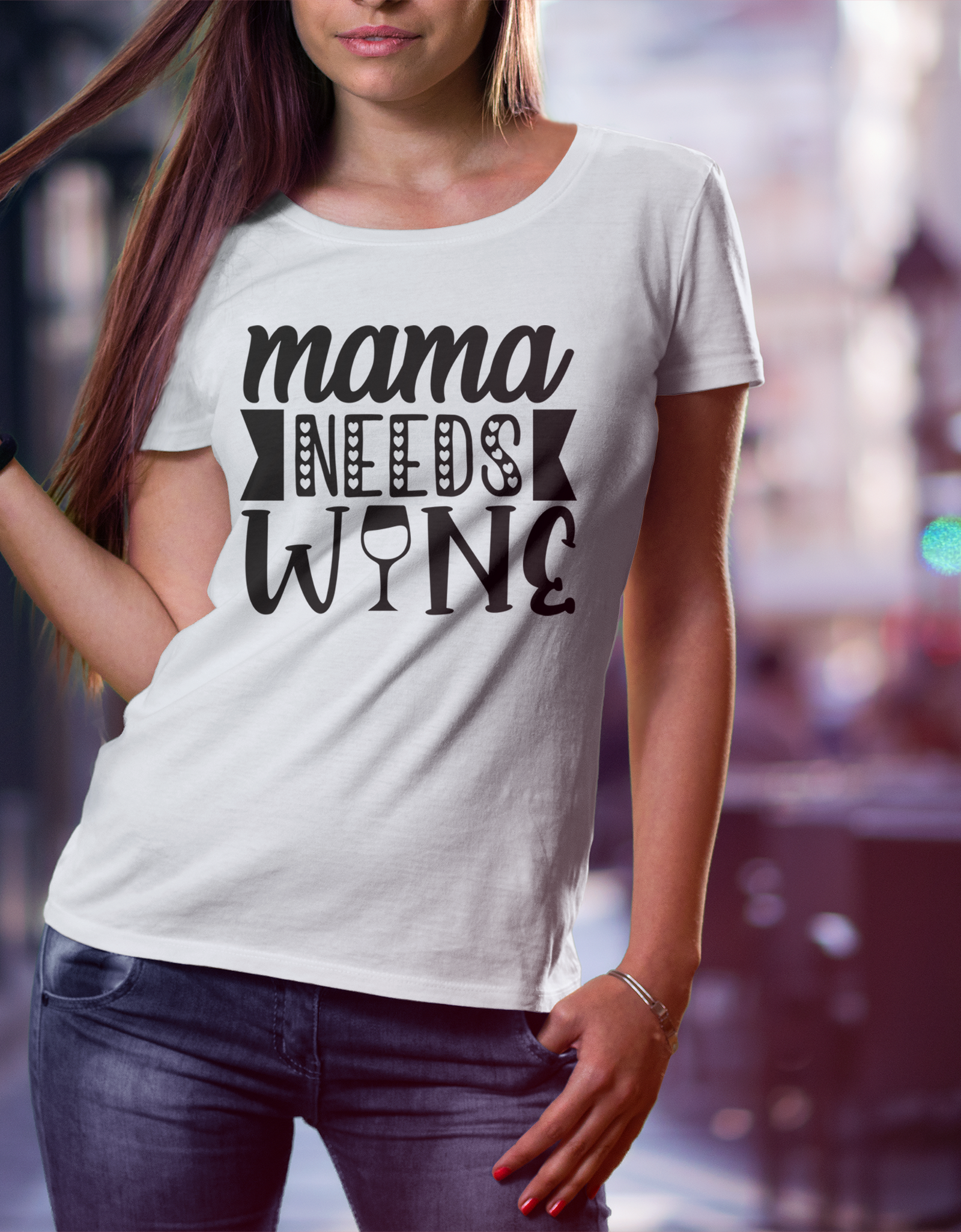Mama Needs Wine T-Shirt - Print My Images
