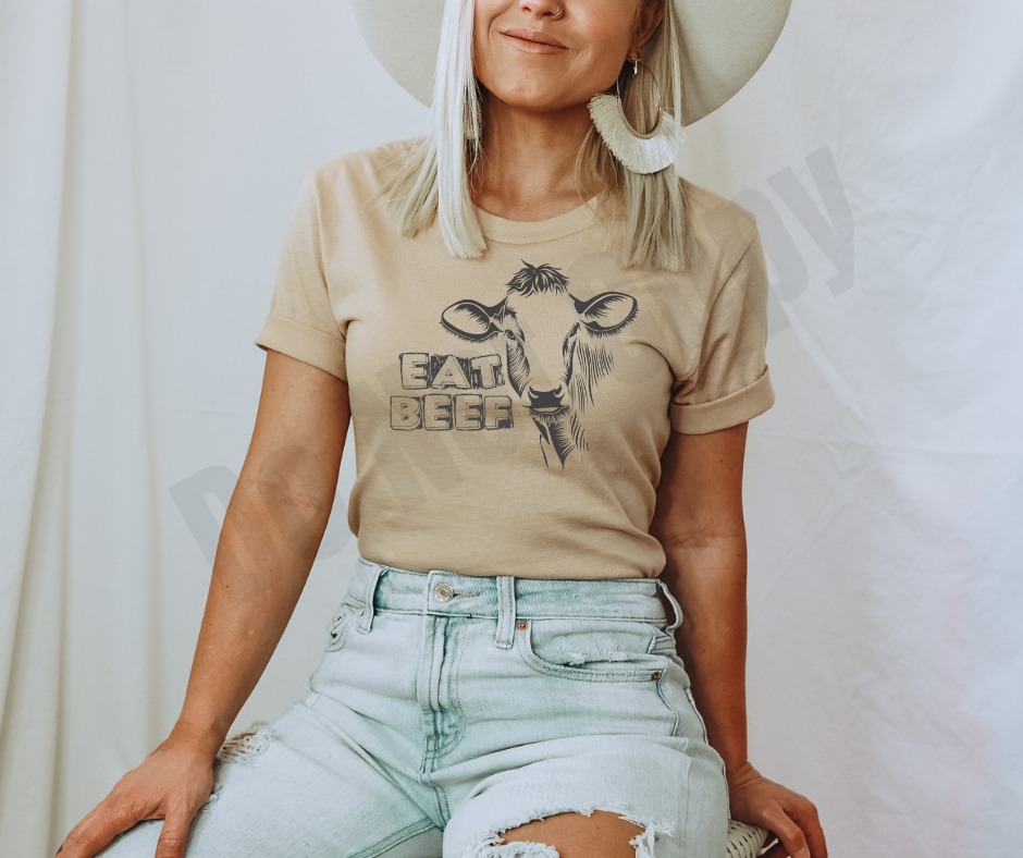 Eat Beef Screen Print Transfer - Print My Images