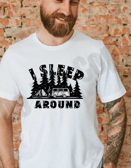 I Sleep Around Screen Print Transfer - Print My Images