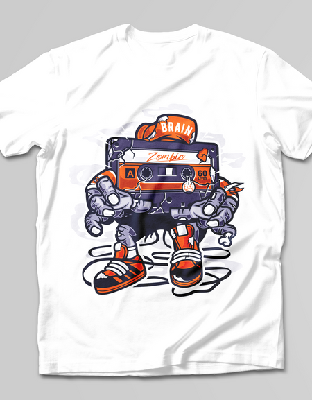 Zombie Cassette T-Shirt - Print My Images