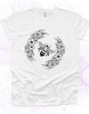 Bee With Flowers Screen Print Transfer - Print My Images