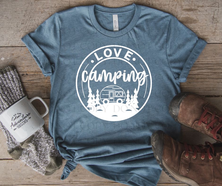 Love Camping Screen Print Transfer - Print My Images