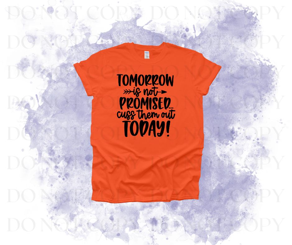 Cuss Them Out Today Screen Print Transfer - Print My Images