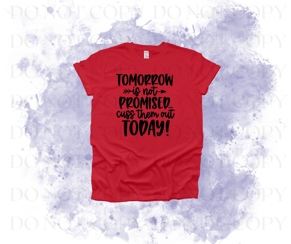 Cuss Them Out Today Screen Print Transfer - Print My Images